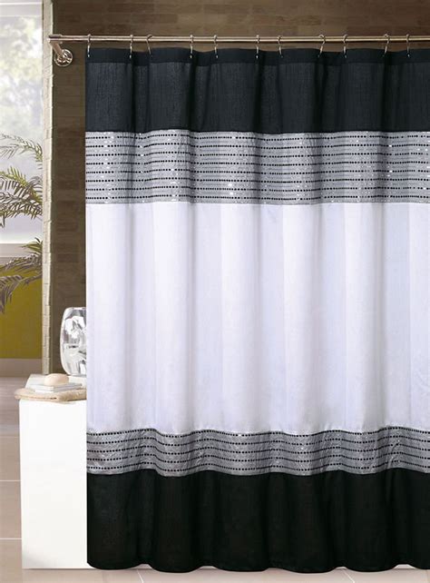 black white grey shower curtain